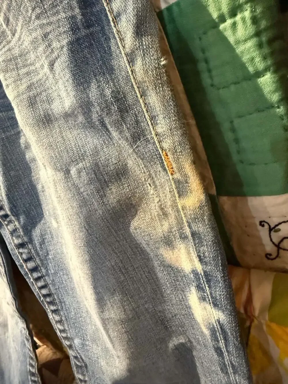 True Religion Billy Distressed Koi Fish Embroidered Pocket Jeans